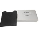 MH MANCY HWANG T-shirts, Women's Slim-Fit Short-Sleeve V-Neck T-Shirt, Black