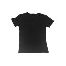 MH MANCY HWANG T-shirts, Women's Slim-Fit Short-Sleeve V-Neck T-Shirt, Black