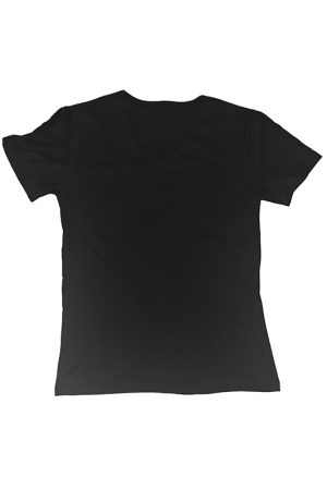 MH MANCY HWANG T-shirts, Women's Slim-Fit Short-Sleeve V-Neck T-Shirt, Black